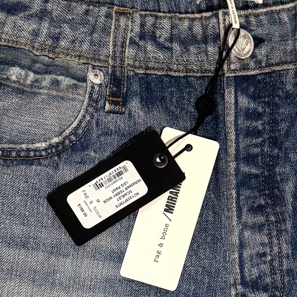 NWT Rag & Bone Miramar Wide-Leg Pants Size: M Color: Scarlet - Picture 7 of 7